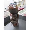 Image 1 : Wood Carving Women w/Child & Fruit On Head