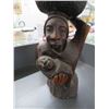 Image 2 : Wood Carving Women w/Child & Fruit On Head