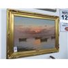 Image 1 : Bardi Italian Harson Sunset Oil Gilt Frame - 27" x 35"