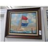 Image 1 : Framed 27" x 23" Sailboat Oil On Canvas