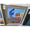 Image 1 : Framed 24" x 20" Ad Billboard Oil On Canvas