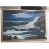 Image 1 : Painting Waves Hitting Rocks - 38" x 26"