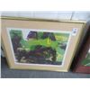 Image 1 : Green & Black Print - 32" x 27"