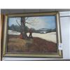 Image 1 : Harvesting Maple Tree Art - 28" x 22"
