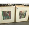 Image 1 : 2-Abstract Prints - 31" x 29" - 2 X $