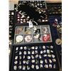Image 1 : Row of Fashion Jewelry Tie Clips & Pins