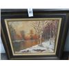 Image 1 : Winter River Scene - 28" x 25"