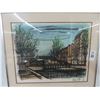 Image 1 : Walking Bridge Cityscape Print - 27" x 23"