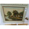 Image 1 : Oil On Board Cottage Scene - 26" x 22"