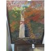 Image 1 : Oil On Board Waterfall Scene - 30" x 16"