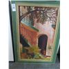 Image 1 : Oil On Board Starwell Scene - 23" x 34"