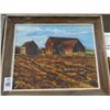 Image 1 : Framed Barn Art On Canvas - 20" x 24"