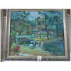 Image 1 : Framed Oil On Board "Lakeside" by Scoker - 24" x 28"