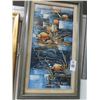 Image 1 : Framed Fish Art On Canvas by Burgord - 17" x 29"