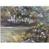 Image 2 : Framed River Scene On Canvas by ? - 29" x 33"