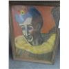 Image 1 : Framed Clown Art - 20" x 26"