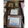 Image 1 : Row of Small Framed Art 4 Include Susan Brooke Fisk Native American Oil