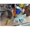Image 1 : Lot of Metal, Glass & Porcelain Figurines