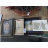 Image 1 : Row of Framed Wall Art Includes Munich School Signed Oil Portrait & a Signed Stamped