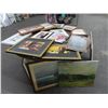 Image 2 : Table Lot Asst. Framed Art Includes Sheeler Photoprint On Canvas