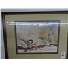 Image 1 : Framed Art "Swan Bird" By ZE? - 20" x 24"