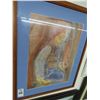 Image 1 : Framed Art "Deep Thought" By Clark - 23" x 28"