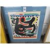 Image 1 : Framed Abstract Art - 25" x 26"