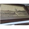 Image 3 : Framed Old Farm Scene - 22" x 34"
