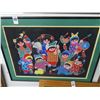 Image 1 : Framed Oriental Child Art - 26" x 36"