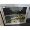 Image 1 : Winter River Scene by OE Bererano - 28" x 25"