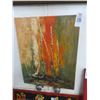 Image 1 : Oil On Canvas Ship Scene By A. Lentini - 16" x 20"