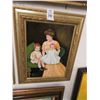 Image 1 : Framed Oil On Canvas Mother w/Children by Frank
