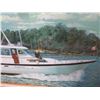 Image 3 : Framed Man On Yacht Scene Oil On Canvas By Thomeyers - 22" x 24"