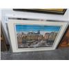 Image 1 : Framed Town Christmas Scene By Ulanau - 28" x 38"