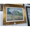 Image 1 : Framed Family In Flower Scene - 20" x 24"