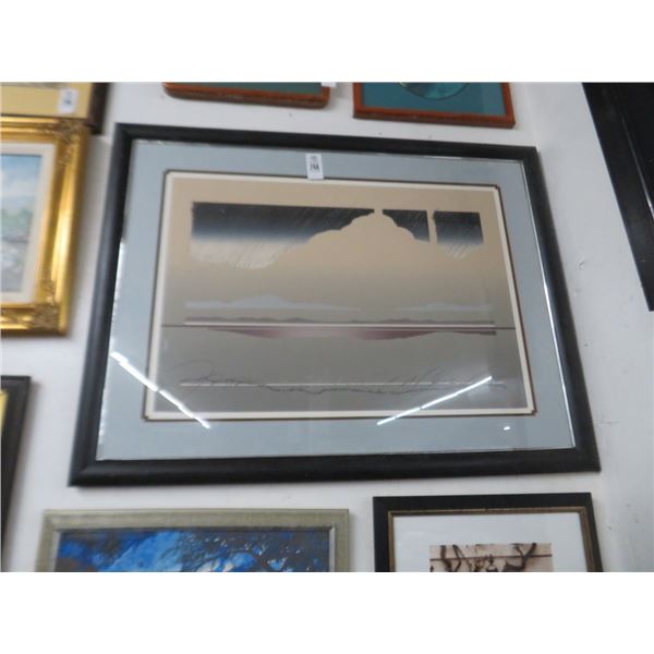 Framed Mountain Scene By Garrett Bufford