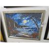 Image 1 : Framed Mountain Ocean Scene 8314 Stephen Hall