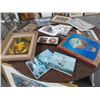 Image 3 : Table Lot Assorted Size Art Includes Antoinette Slick Abstract Painting