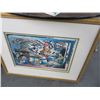 Image 4 : Table Lot Assorted Size Art Includes Antoinette Slick Abstract Painting