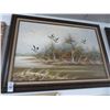 Image 1 : Framed Oil On Canvas "Mallards" - 44" x 32"