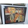 Image 1 : Framed Bar Scene On Canvas By Tremler - 43" x 32"