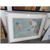 Image 1 : Framed Mother & Children Beach Print by Jatac - 47" x 38"