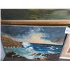 Image 1 : Unframed Water Crashing On Rock by M. Nelson - 36" x 24"