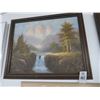 Image 1 : Waterfall By The Mountain By Davis - 22" x 19"