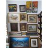 Image 1 : Wall Lot Asst. Artwork Includes Signed Praire Dog Postel & Antique Signed European Still