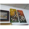 Image 9 : Wall Lot Asst. Artwork Includes Signed Praire Dog Postel & Antique Signed European Still