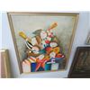 Image 3 : Wall Lot Asst. Artwork Includes 1986 Large Signed Abstract Pastel/Winslow Oil, Lady Litho