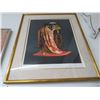 Image 6 : Wall Lot Asst. Artwork Includes 1986 Large Signed Abstract Pastel/Winslow Oil, Lady Litho