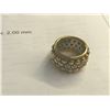 Image 3 : 18 K Two Tone Diamond Ring, Ten Round Brilliant Cut Diamonds .33 CT, 14.3 G, Retail Value $3,250.00