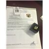 Image 1 : 14K YG Square Emerald & Diamond Ring, Emerald Weight .85 CT,